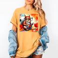 Squirrel Reading Comic Book On Autumn Branch Glasses Leaves Women's Comfort Colors T-Shirt Mustard