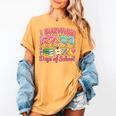 Survived 67 Days Of School Ice Cream Drip Apple Pencil Book Women's Comfort Colors T-Shirt Mustard Survived 67 Days Of School Ice Cream Drip Apple Pencil Book Women's Comfort Colors T-Shirt Mustard