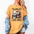 Teacher Bookworm Book Lover Panda Reading Book Librarian Tee Women's Comfort Colors T-Shirt Mustard