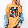 Teacher Librarian Kawaii Penguin Book Lover Penguin Women's Comfort Colors T-Shirt Mustard