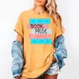 Threadless Grey Sky Chai Trans Book Pride Graphic Women's Comfort Colors T-Shirt Mustard Threadless Grey Sky Chai Trans Book Pride Graphic Women's Comfort Colors T-Shirt Mustard