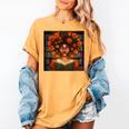 History Month Black Afro Girl Women Book Lovers Women's Comfort Colors T-Shirt Mustard
