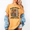 History Month Teacher Reading Book Lover Floral Stack Premium Tri-Blend Women's Comfort Colors T-Shirt Mustard