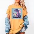 Trex Reading Book Dinosaur Women's Comfort Colors T-Shirt Mustard Trex Reading Book Dinosaur Women's Comfort Colors T-Shirt Mustard