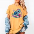 Turtle Bookworm Reading Book Bookworm Book Nerd Cute Graphic Women's Comfort Colors T-Shirt Mustard