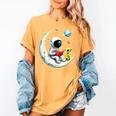 UFO Alien Astronaut Reading Book In Space Women's Comfort Colors T-Shirt Mustard UFO Alien Astronaut Reading Book In Space Women's Comfort Colors T-Shirt Mustard