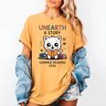 Unearth a Story Cute Kitten Summer Reading 2026 Cat Book Women's Comfort Colors T-Shirt Mustard Unearth a Story Cute Kitten Summer Reading 2026 Cat Book Women's Comfort Colors T-Shirt Mustard