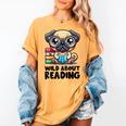 Wild About Reading Book Lover Pug Dog Women's Comfort Colors T-Shirt Mustard Wild About Reading Book Lover Pug Dog Women's Comfort Colors T-Shirt Mustard