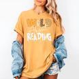 WILD ABOUT READING Reading Books Bookworm Library Day Women's Comfort Colors T-Shirt Mustard