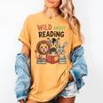 Wild About Reading Zoo Animals For Bookworm Book Reader Women's Comfort Colors T-Shirt Mustard Wild About Reading Zoo Animals For Bookworm Book Reader Women's Comfort Colors T-Shirt Mustard