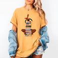 Woman And Books Stack Afro Girl Book Lover Women's Comfort Colors T-Shirt Mustard