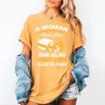 Woman Survives On Books Yarn Knitting Crochet Premium Tri-Blend Women's Comfort Colors T-Shirt Mustard Woman Survives On Books Yarn Knitting Crochet Premium Tri-Blend Women's Comfort Colors T-Shirt Mustard
