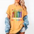 Women Floral Book Big Fan Of Human Rights Liberal Protest Women's Comfort Colors T-Shirt Mustard