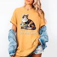 Womens Girls Books I Do What I Want Calico Cat Lover Women's Comfort Colors T-Shirt Mustard
