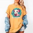 Women's Readsolotl Kawaii Axolotl Reading Book Lover Women's Comfort Colors T-Shirt Mustard