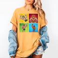 Wrestling Comic Book Wrestler Mexican Lucha Libre Mask Women's Comfort Colors T-Shirt Mustard