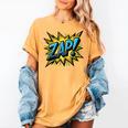 ZAP Comic Book Retro Artwork – Cartoon Collector Women's Comfort Colors T-Shirt Mustard
