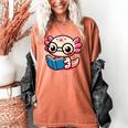 Adorable Book Lover Axolotl With Reading Glasses Cute Women's Comfort Colors T-Shirt Yam Adorable Book Lover Axolotl With Reading Glasses Cute Women's Comfort Colors T-Shirt Yam