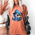 Adorable Book Lover Blue Jay With Reading Glasses Cute Women's Comfort Colors T-Shirt Yam