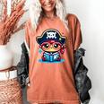 Adorable Book Lover Pirate With Reading Glasses Cute Women's Comfort Colors T-Shirt Yam
