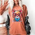 Adorable Book Lover Quokka With Reading Glasses Cute Women's Comfort Colors T-Shirt Yam