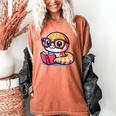 Adorable Book Lover Rattlesnake With Reading Glasses Cute Women's Comfort Colors T-Shirt Yam Adorable Book Lover Rattlesnake With Reading Glasses Cute Women's Comfort Colors T-Shirt Yam