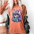 Adorable Book Lover Valkyrie With Reading Glasses Cute Women's Comfort Colors T-Shirt Yam