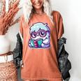 Adorable Book Lover Yeti With Reading Glasses Cute Women's Comfort Colors T-Shirt Yam Adorable Book Lover Yeti With Reading Glasses Cute Women's Comfort Colors T-Shirt Yam