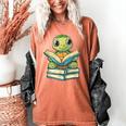 Adorable Turtle Reading Books Women's Comfort Colors T-Shirt Yam