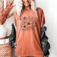 Adult Coloring Book Style Flowers And Ladybug Self Coloring Women's Comfort Colors T-Shirt Yam