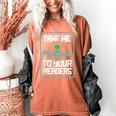 Alien Quote Take Me To Your Readers Sci-Fi Ufo Book Lover Women's Comfort Colors T-Shirt Yam