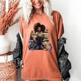 Back To School Afro Melanin Girl Reading Book Bookworm Women's Comfort Colors T-Shirt Yam