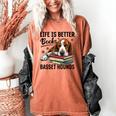 Basset Hound Dog Breed Life Is Better With Books And a For Men Women Girls Kids Women's Comfort Colors T-Shirt Yam