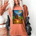 Bigfoot And Alien Reading Books Campfire Halloween Women's Comfort Colors T-Shirt Yam Bigfoot And Alien Reading Books Campfire Halloween Women's Comfort Colors T-Shirt Yam