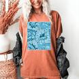 Blue Comic Book Blue Graphic Women's Comfort Colors T-Shirt Yam