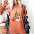 Book Christmas Tree Bookworm Gingerbread Man Snowman Reading Women's Comfort Colors T-Shirt Yam