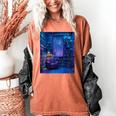Book Library Bookshelf Armchair Window Pattern Print Women's Comfort Colors T-Shirt Yam