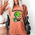 Book Lover Reading Dinosaur Readosaurus Library Women's Comfort Colors T-Shirt Yam Book Lover Reading Dinosaur Readosaurus Library Women's Comfort Colors T-Shirt Yam
