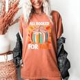 All Booked For Fall Book Pumpkin Autumn Thanksgiving Teacher Women's Comfort Colors T-Shirt Yam