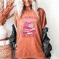 All Booked For Valentine Books Lover Teacher Floral Women's Comfort Colors T-Shirt Yam