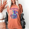 Bookwyrm Just a Girl Who Loves Dragons Books Dragon Reader Women's Comfort Colors T-Shirt Yam
