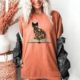Cat Book Flowers Women's Comfort Colors T-Shirt Yam Cat Book Flowers Women's Comfort Colors T-Shirt Yam