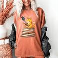 Cat Reading Books Women's Comfort Colors T-Shirt Yam Cat Reading Books Women's Comfort Colors T-Shirt Yam