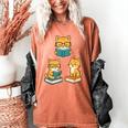 Cats Reading Book Lover Reading Bookworm Reader Women's Comfort Colors T-Shirt Yam