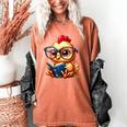 Chicken Reading a Book Farm Animal Chick Women's Comfort Colors T-Shirt Yam Chicken Reading a Book Farm Animal Chick Women's Comfort Colors T-Shirt Yam