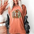 Christmas Book Pumpkin Reading Holiday Lovers Teacher Women's Comfort Colors T-Shirt Yam