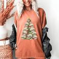 Christmas Book Tree Teacher Book Lover Xmas Librarian Women's Comfort Colors T-Shirt Yam Christmas Book Tree Teacher Book Lover Xmas Librarian Women's Comfort Colors T-Shirt Yam
