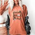 Christmas Cats Bookshelf Gingerbread Women's Comfort Colors T-Shirt Yam Christmas Cats Bookshelf Gingerbread Women's Comfort Colors T-Shirt Yam