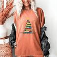 Christmas Tree Of Books Holiday Women's Comfort Colors T-Shirt Yam Christmas Tree Of Books Holiday Women's Comfort Colors T-Shirt Yam