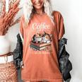 Coffee Cats And Books Cozy Calico Reader Love Cute Cat Women's Comfort Colors T-Shirt Yam Coffee Cats And Books Cozy Calico Reader Love Cute Cat Women's Comfort Colors T-Shirt Yam
